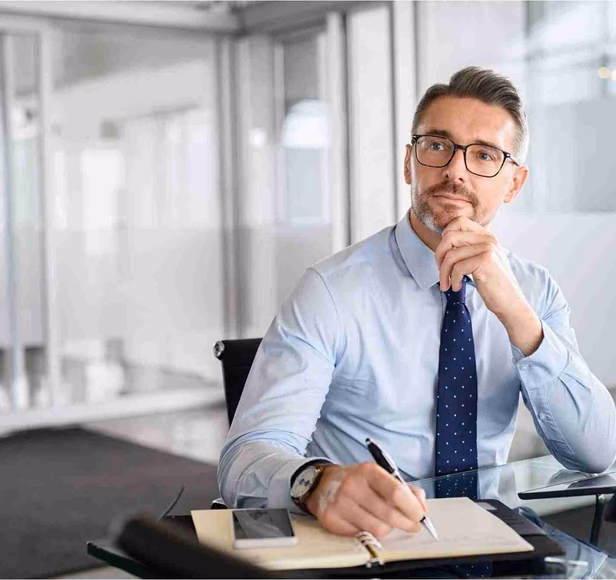 business person thinking